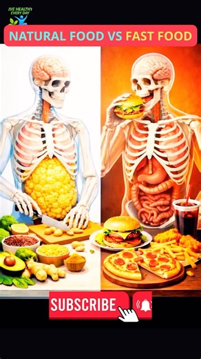 Natural food vs fast food #easynutrition #healthyfood #food