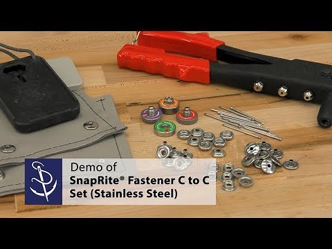 Installation Demo of SnapRite® Snap Fastener Cloth to Cloth Set (Stainless Steel) - Item #104910