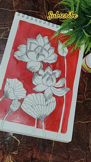 Flower line art💐🖌️🎨#trending #ytshorts #drawing #painting