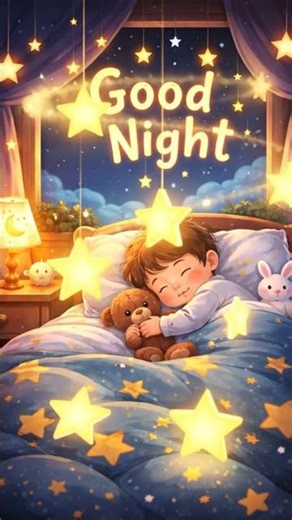 Good Night Baby Sleep 😴 | Cute Bedtime Story Scene 🌙✨ | Kids Relaxing Night Animation