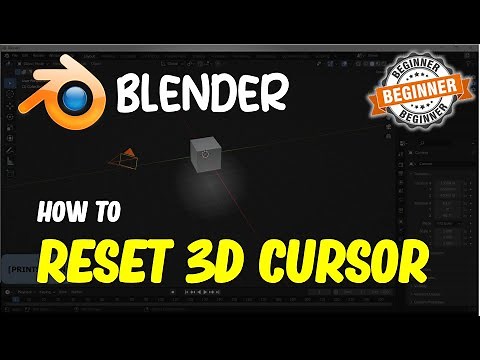 Blender How To Reset 3d Cursor