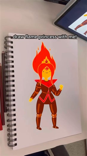 flame princess 👑❤️‍🔥 #adventuretime #drawwithme #artshorts #drawingprocess #fanart