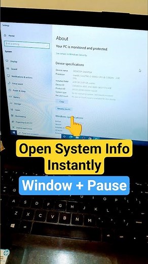 Shortcut Key to View System Info in Windows #shorts #windowstips