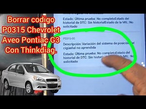 Solution to code P0315 (Crankshaft Position System Variation Not Learned) Aveo