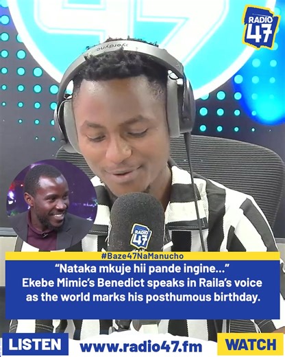Mmeskia 'Raila' amesema anawatarajia mfike alipo sasa hivi! Watch us live: http://radio47.fm Join WhatsApp channel: https://rb.gy/iwp64y #Baze47NaManucho #HapaNdipo Manucho the Young Baller Deejay Darvo | Radio 47