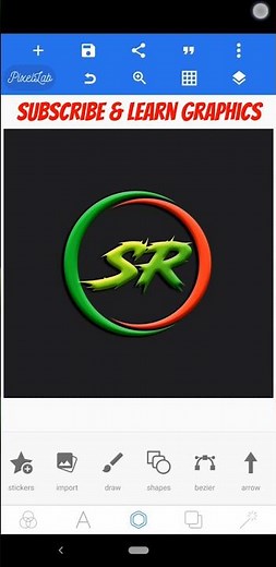 Sr letter logo design pixellab | Professional logo design pixellab | Pixellab logo design tutorial