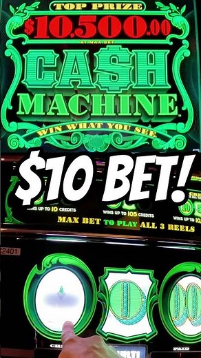 $10 PER SPIN Cash Money Slot Machine!