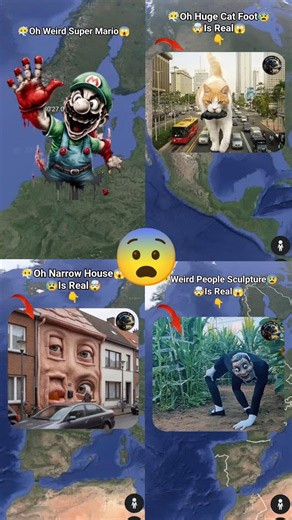 😶‍🌫️📌I Found Top 4 Four Amazing Places & New Vs Old In Google Maps!?#shorts #letsexplorethemap4U