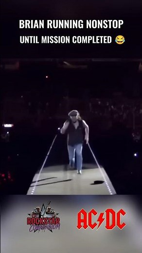 Man on a mission. He was determined and he wouldn't stop 😂 #classicrock #acdc #brianjohnson