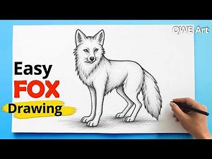 How to Draw a Fox Step by Step 🦊 | Easy Fox Drawing Tutorial for Beginners