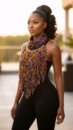 Fierce Collections on Instagram: "Beautiful ankara necklaces✅ Gorgeously Voluminous ✅ A game changer for your plain colored outfits. These beautiful neckpieces will bring style and color to your outfits and ensure that you make a real statement. Not heavy too. Despite each having about 400 of the hanging ankara accessories plus beads, the weight is below 1kg for each necklace ✅. Available. Now at kshs.6,500 each!! We deliver both local and international. Get yours today!!"