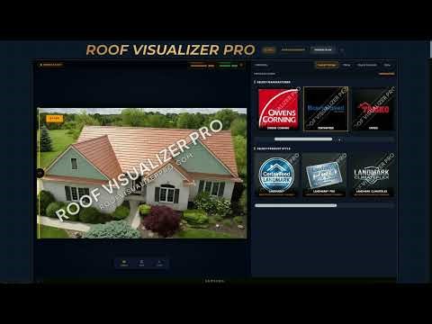 Roof Visualizer Pro - Pick the New Roof on Your OWN HOUSE. Roof Color Picker Visualization Tool
