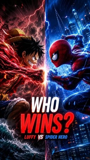 LUFFY vs SPIDER-MAN! 🏴‍☠️🕷️😱 #luffy #onepiece #spiderman #anime #dbs #animefacts