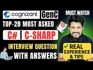 🔥 C# Interview Questions for Cognizant GenC | MOST ASKED + Easy Explanation 💯