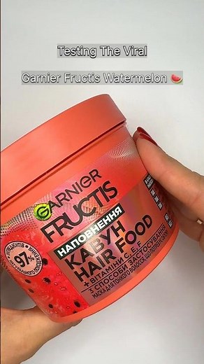 Testing the NEW Garnier Hair Food Watermelon! 🍉☁️ #shorts #beauty#garnierfructis