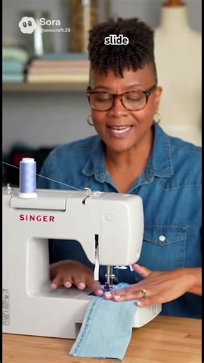 Practice a straight line stitch scrap fabric singer sewing machine. #tutorial #beginners