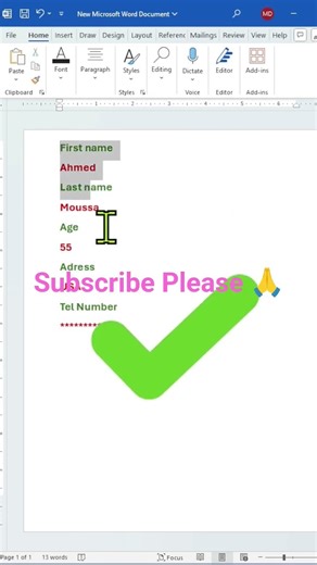 Amazing MS Word Table Tricks 💻✨ | Insert Like a Pro! 🙏🌸🌷🌺💕💓 Want More? Subscribe & Like 👍