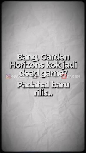 Garden Horizons instantly becomes DEAD GAME?