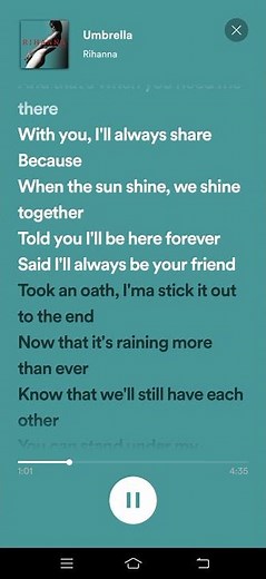 Umbrella Lyrics - Rihanna