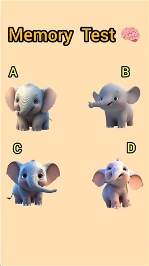 Fun Memory Test 🦒🐘🦊 | Brain Challenge Shorts #quiz #challengeshorts #memorytest