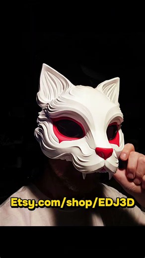 Wearable Kitsune Mask #3dprinting #edj3d #anime #manga
