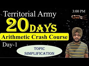 Territorial Army 2022 - Simplification || Math Crash Course || Maths class || TA Maths Class