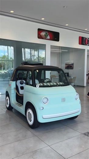 Small in size. Big on personality. The all-electric Fiat Topolino is the fun, stylish way to cruise your neighborhood—or even the golf course. 💚 Check it out today at Fiat of Daytona! #FiatTopolino #ElectricLifestyle #EV #GolfCourseVibes | Daytona Dodge Chrysler Jeep RAM