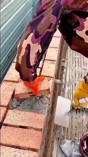 Precise brick alignment using spacers for a perfectly leveled wall