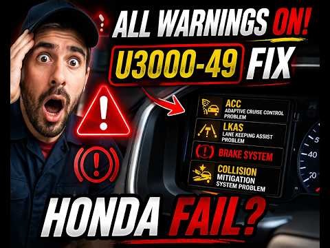 Honda U3000-49 Fix ACC LKAS Collision Mitigation Brake System Warning Pilot MDX Odyssey Civic Part 3