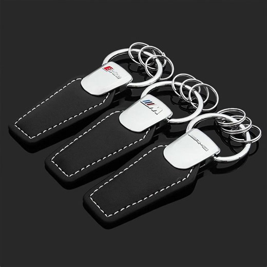 Mercedes-benz Audi Genuine Leather Car Keychain Pendant - Etsy