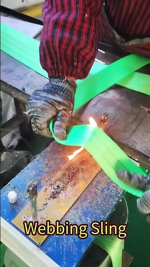 Webbing sling Polyester webbing sling #machine #chinafactory #factory #chinesefactory #webbing