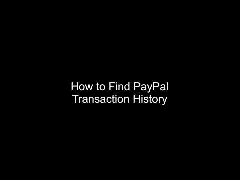 How to Find PayPal Transaction History