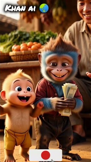 Blue Monkey’s Little Brother Watching Cartoons | Heartwarming Sibling Moment #monkey