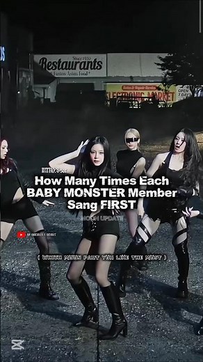 How many times each Baby Monster members sang FIRST #babymonster #moon #kpop
