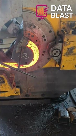 How a Red-Hot Steel Rod Becomes a Giant Spring! #shorts #satisfyingshorts