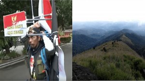 Indonesian Man Walks 800km Backwards to Save The Environment