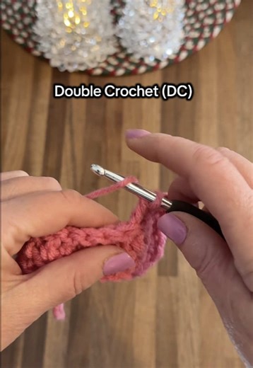 Double crochet (DC) — quick demo 🧶 If you’re brand new, the full slow beginner DC tutorial is in my playlist so you can follow step by step 💗 Save this for later and come back anytime. #doublecrochet #beginnertocrochet #crochettutorial #learntocrochet #crochettoker