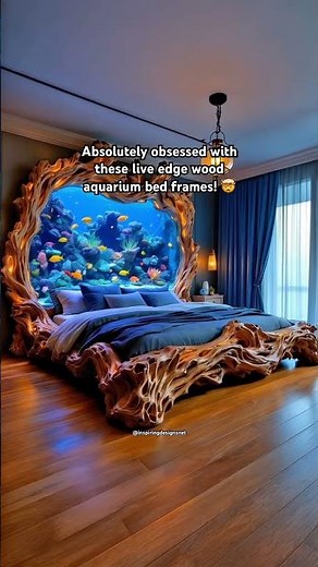 These live edge wood aquarium bed frames look amazing! 😱😱