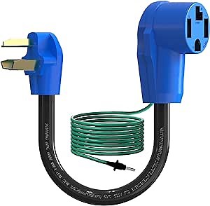 1.5 FT Dryer Plug Adapter 4 Prong to 3 Prong,4P Newer Dryer to 3P Older House,NEMA 10-30P to 14-30R Dryer Adapter Cord,220V 30 Amp,With green ground wire,ETL Listed
