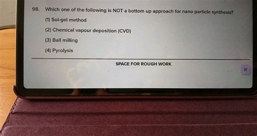 Which one of the following is NOT a bottom up approach for nano... | Filo