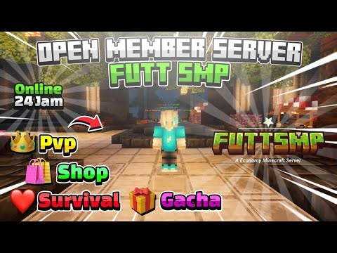 Open Member server Mcpe & Java versi 1.21.132+ official di FUTT SMP | Economy & Survival