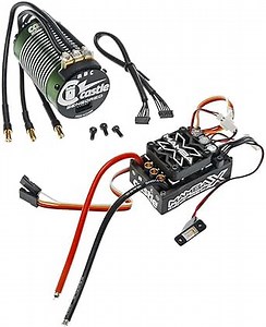 Castle Creations Mamba X, SENSORED, 25.2V WP ESC and 1512-1800KV SENSORED Combo, Black