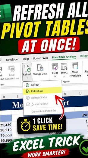 How to Refresh Multiple Pivot Tables at Once in Excel | Refresh All Pivot Tables in One Click