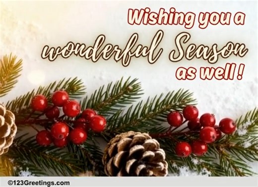 Send Your Seasons Greetings Thank You