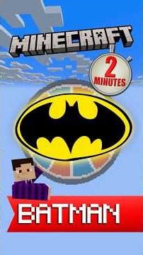 BATMAN - 2 MINUTE 🕑 BUILD CHALLENGE #challenge #minecraft