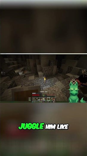 Minecraft Cave Chaos: Creeper Encounter! #shorts