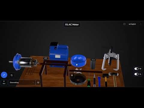AC Motor Dismantling – 3D Model Demo