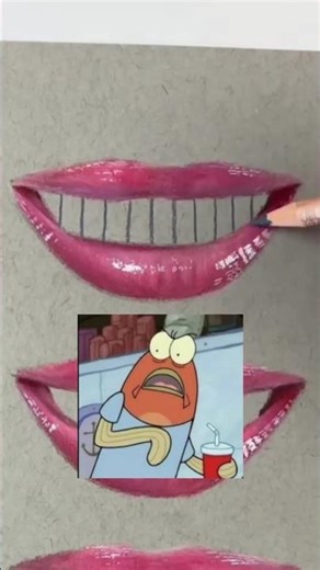 how to draw perfect teeth #funny #memesdaily #shorts