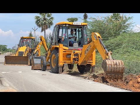 JCB 3DX Extending Old Village Road Box Cutting 2 JCB Working in Same Place | JCB | jcb video