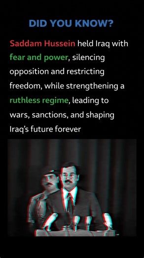 How Saddam Hussein Controlled an Entire Nation #history #historyshorts #saddamhussein
